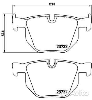 Колодки тормозные дисковые задние brembo P 06 033