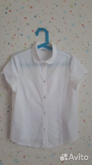 Блузка (рубашка) школьная для девочки 140 см
