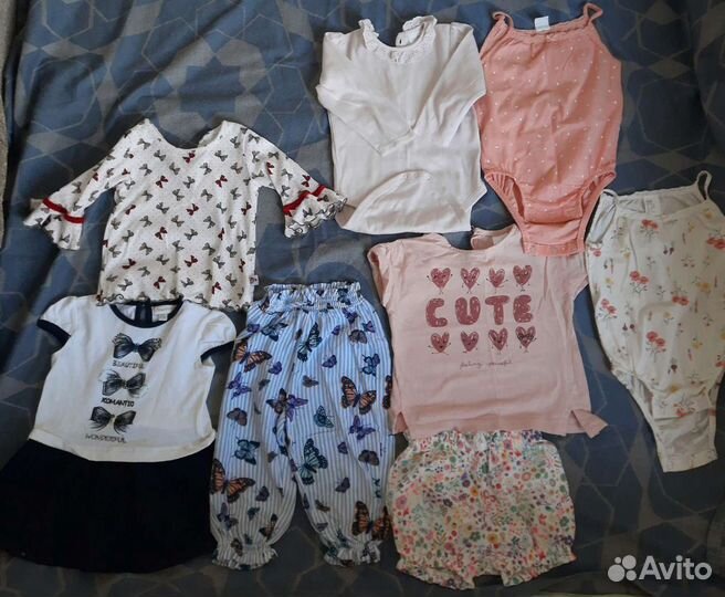 Вещи пакетом на девочку 68-74,74-80 размеры