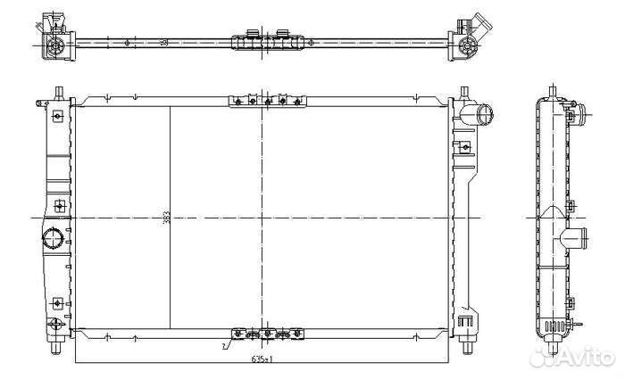 Радиатор Chevrolet Lanos MT без кондиционера