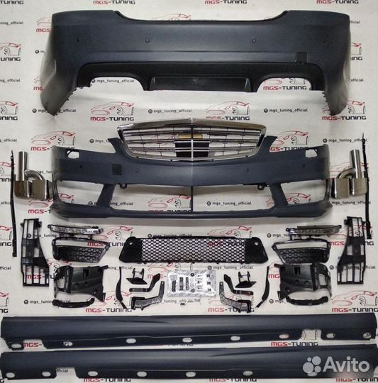 Обвес на w221 Mercedes s63 AMG