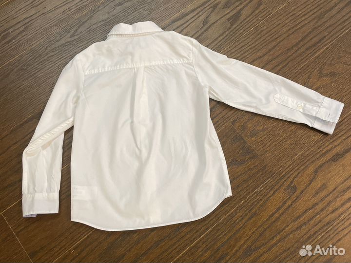 Рубашка белая lacoste для мальчика 116 размер