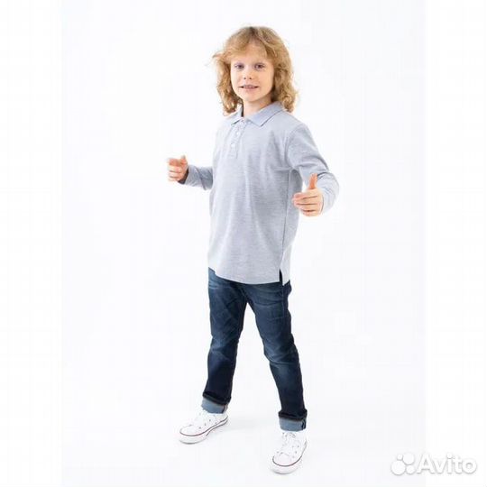 Новая рубашка лонгслив-поло 164