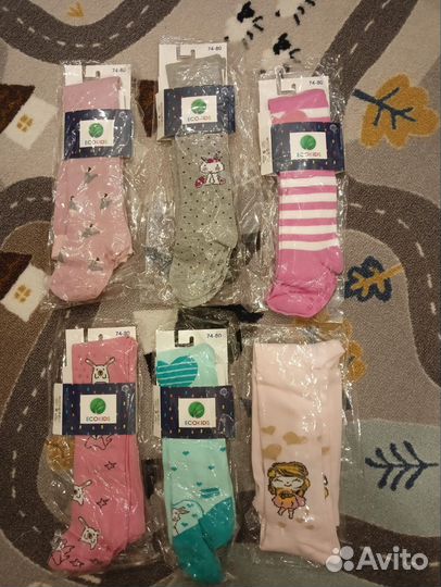 Колготки детские 74 80 новые