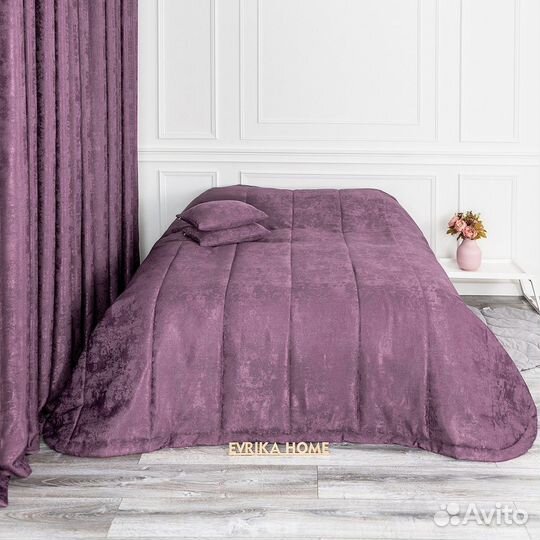 Покрывало зарина фиолет новое плед на кровать