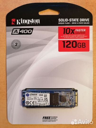 SSD накопитель Kingston A400 SA400M8/120G 120гб
