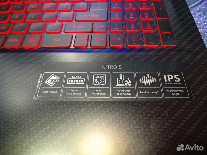 Ноутбук игровой acer nitro 5 Ryzen 5 / RX 560x