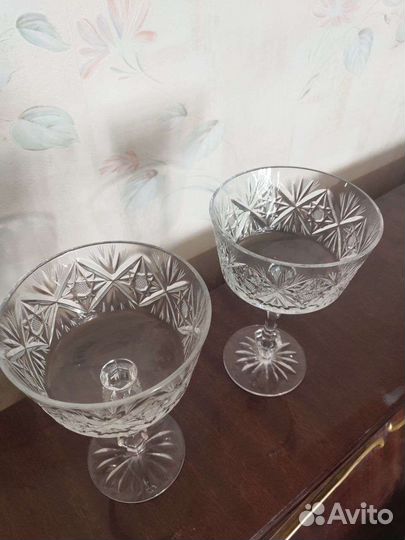 Винтажный набор конфетниц, хрусталь СССР