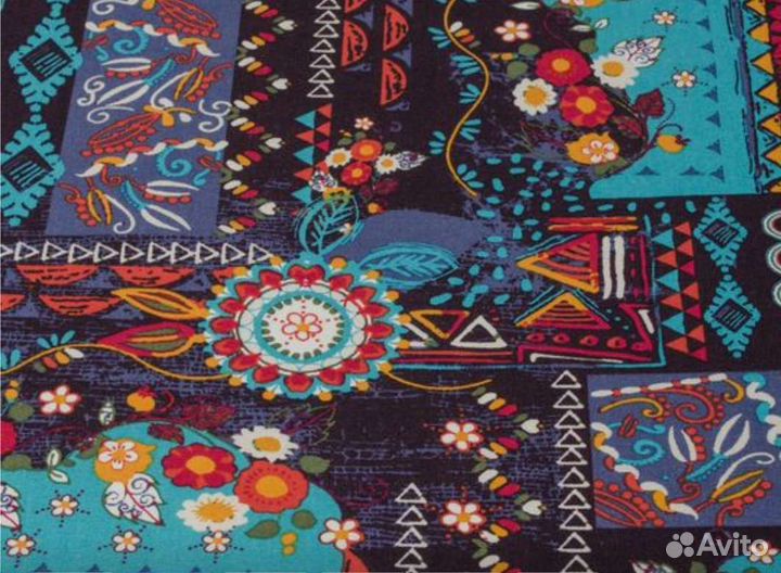 Ткань п/лён принт 3 расцветки