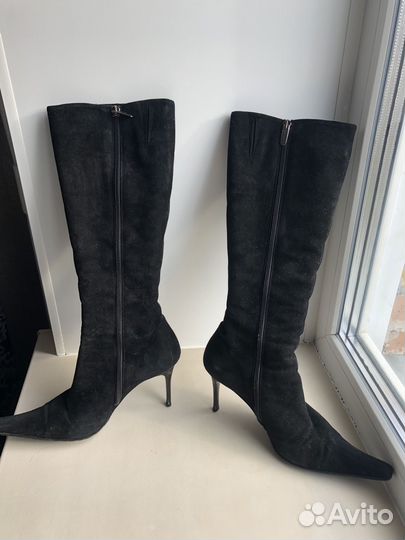 Сапоги женские из замши