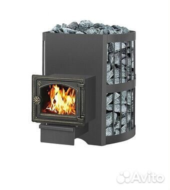 Печь для бани Везувий Скиф, со стеклом