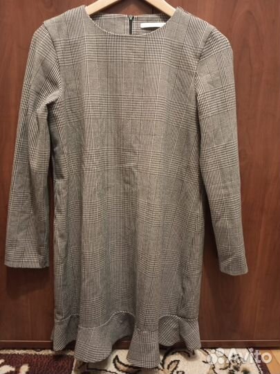 Платье трапеция гусиная Зара лапка Zara размер 44