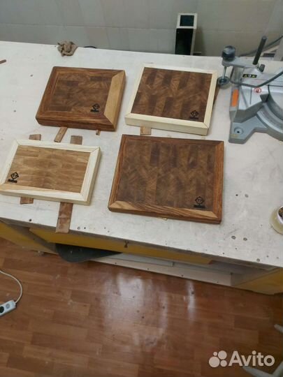 Торцевая разделочная доска из дуба