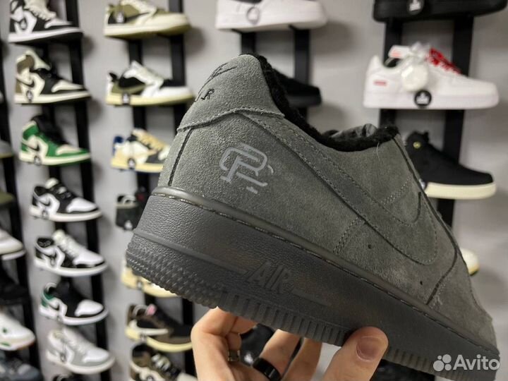 Кроссовки Nike Air Force 1 Low Grey Suede зима