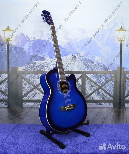 Акустическая гитара (новая) глянцевая, комплект