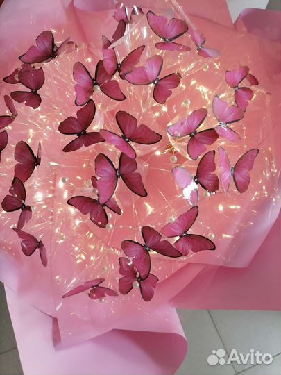 Оригинальный подарок букет из светящихся бабочек