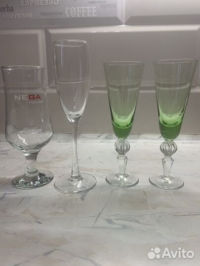 Фужеры, рюмки, стопки