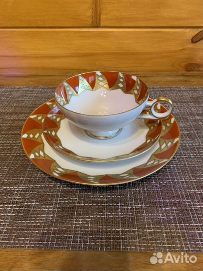 Чайное фарфоровое трио Германия Wallendorf