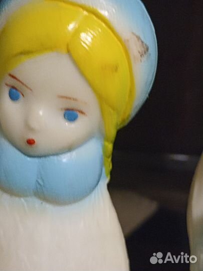 Дед мороз и снегурочка СССР пластик