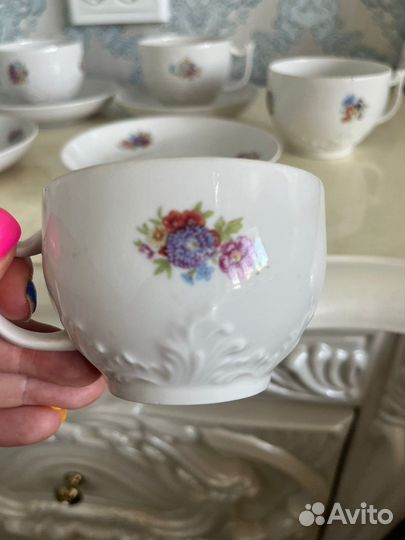 Старинные чайные пары вербилки