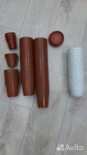 Горшочки новые для мини растений d-7см