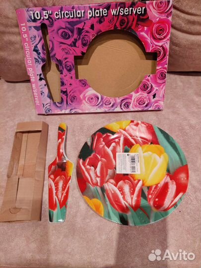 Набор для торта (блюдо и лопатка)