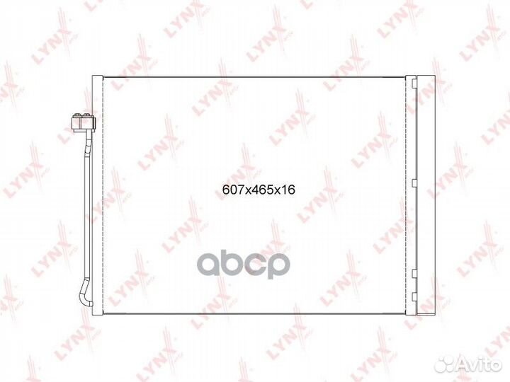 Радиатор кондиционера (конденсер) RC-0170 lynxauto