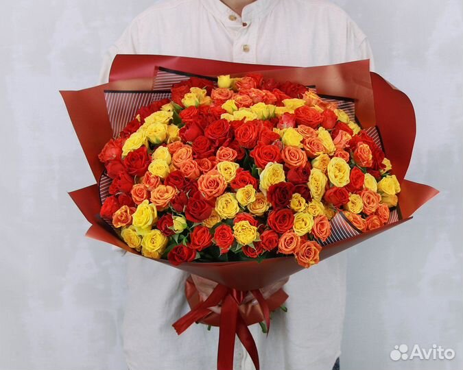 Букет из 7 розовых роз premium 40-50 см (Эквадор)