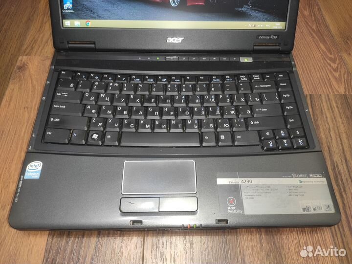 Ноутбук Acer 4230, экран 14.1 дюйма, 4 гб оператив