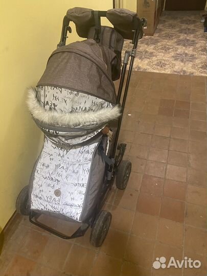 Санки коляска Galaxy City 2 с большими колесами