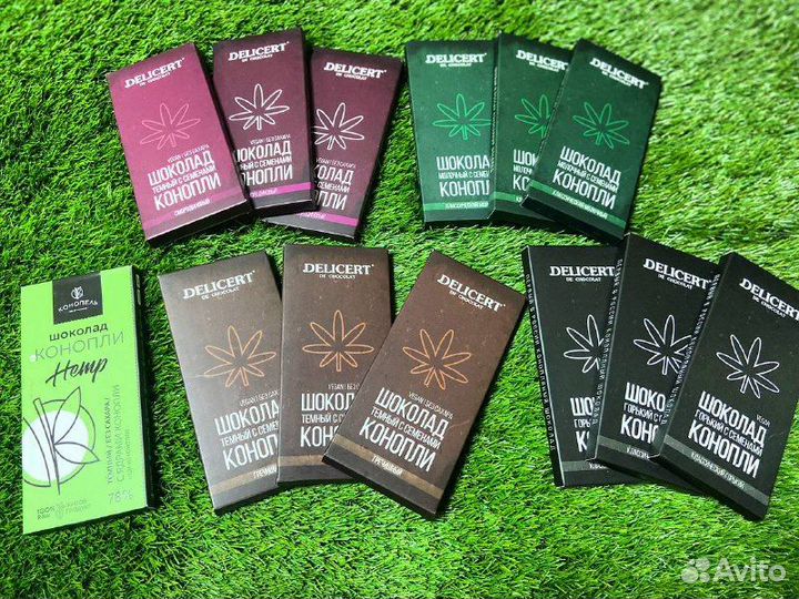 Молочный шоколад с ядрами конопли, 80 гр