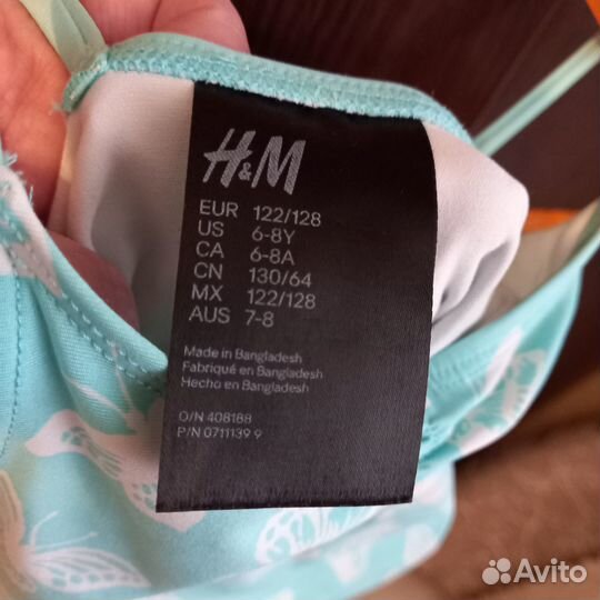 Купальник для девочки H&M р. 122-128