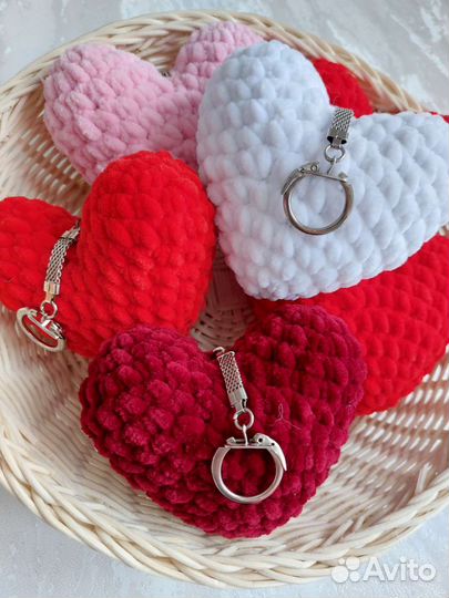 Вязаные валентинки