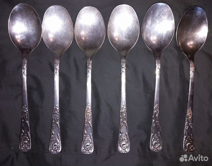Красивые мельхиоровые ложки СССР Винтаж