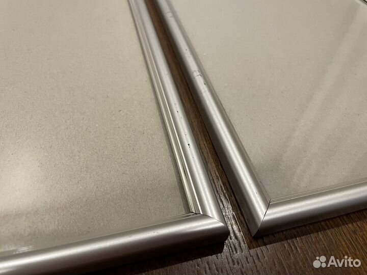 Фоторамки А4 серебрянные 2 штуки