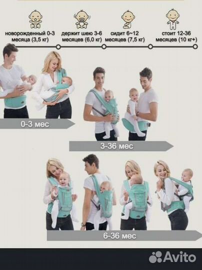 Эргорюкзак с хипситом Aiebao