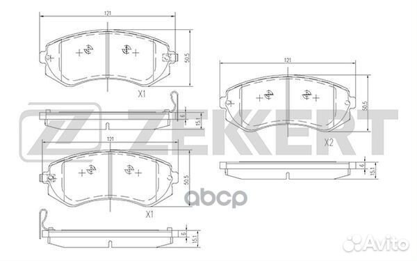 Колодки торм. диск. передн./задн. Nissan Almera