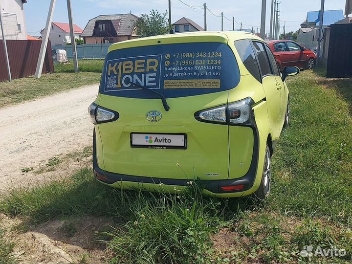 Toyota Sienta 1.5 CVT, 2017, 152 000 км
