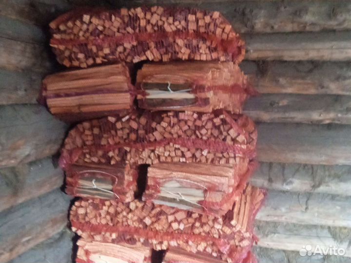 Дрова сухие в мешках
