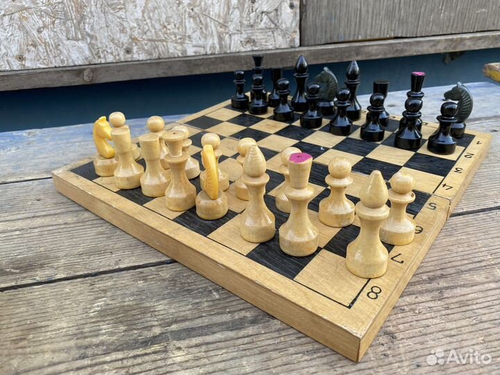 Шахматы деревянные маленькие СССР 4