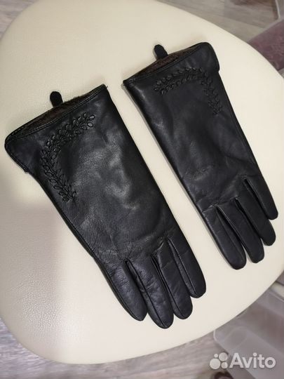 Перчатки женские кожаные новые размер 8.5
