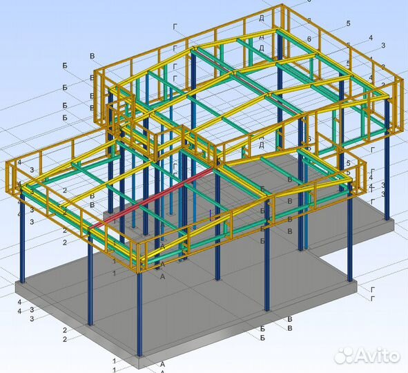 Проектирование металлоконструкций, рабочии чертежи