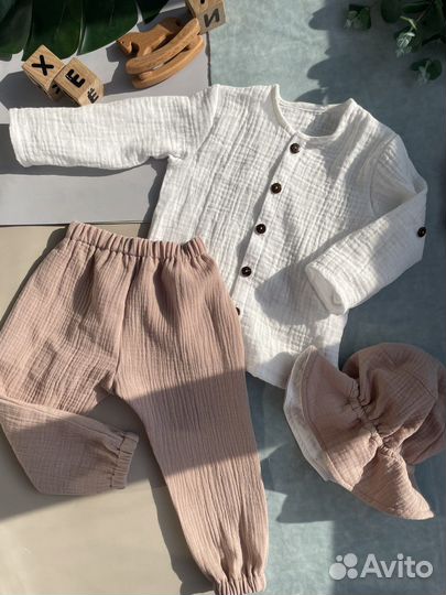 Брючный костюм для мальчика муслин