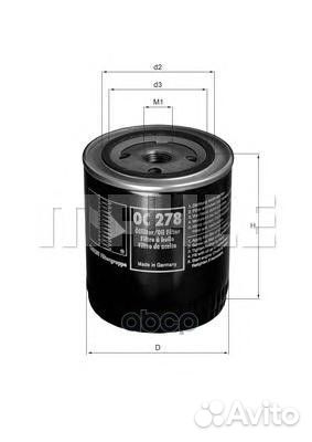 Фильтр масляный oc278 Mahle/Knecht