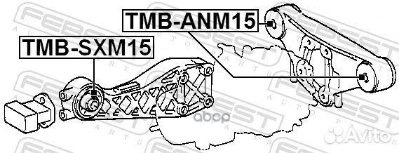 Сайлентблок опоры дифференциала tmbanm15 Febest