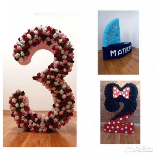 Цифра 1, 2, 3 на День Рождения