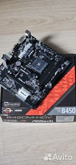 Материнская плата ASRock B450M-HDV AM4