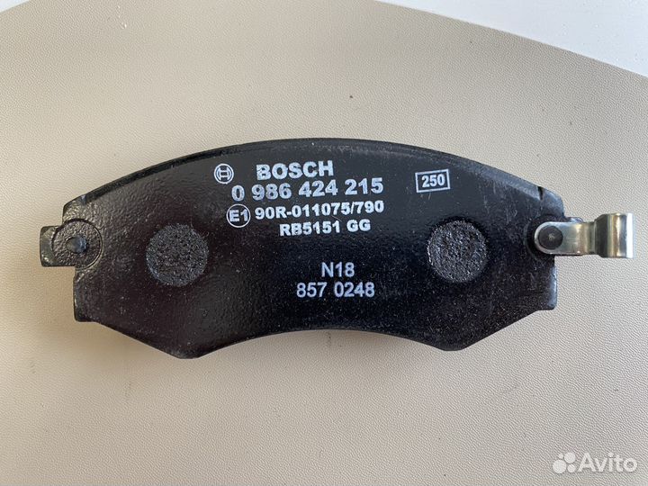 Колодки тормозные bosch передние