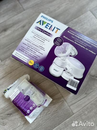 Молокоотсос электрический Avent + пакеты