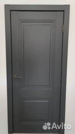 Дверь межкомнатная «Соло Винил» цвет Антрацит